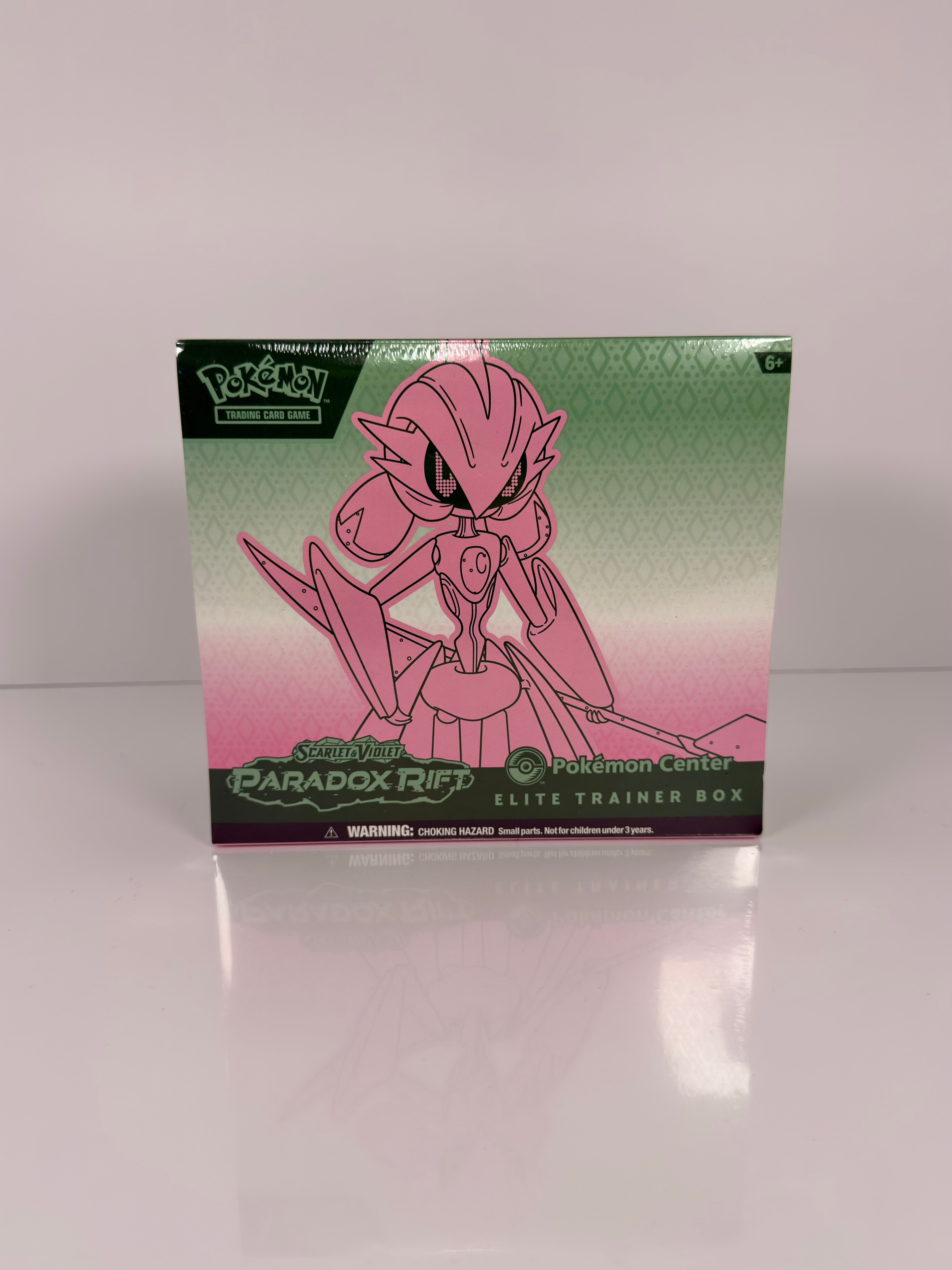 Pokemon TCG: Scarlet & Violet-Paradox Rift Pokemon Center Elite Trainer Box (Roaring Moon) and (Iron Valiant) Set of 2