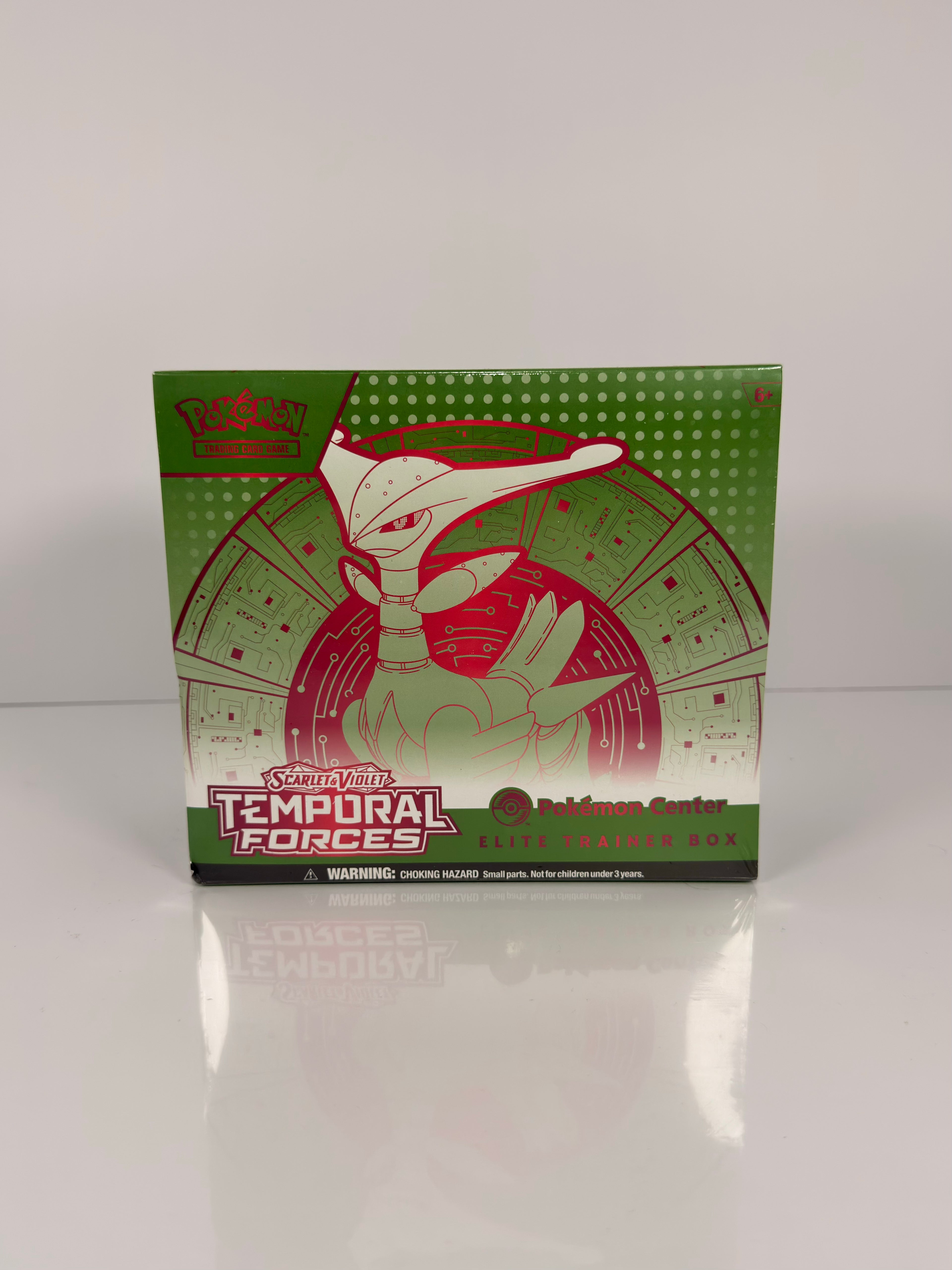 Pokemon TCG: Scarlet & Violet-Temporal Forces Pokemon Center Elite Trainer Box (Iron Leaves) AND (Walking Wake)
